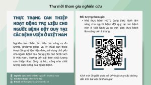 KHẢO SÁT THỰC TRẠNG CAN THIỆP HOẠT ĐỘNG TRỊ LIỆU CHO NGƯỜI BỆNH ĐỘT QUỴ TẠI CÁC BỆNH VIỆN Ở VIỆT NAM